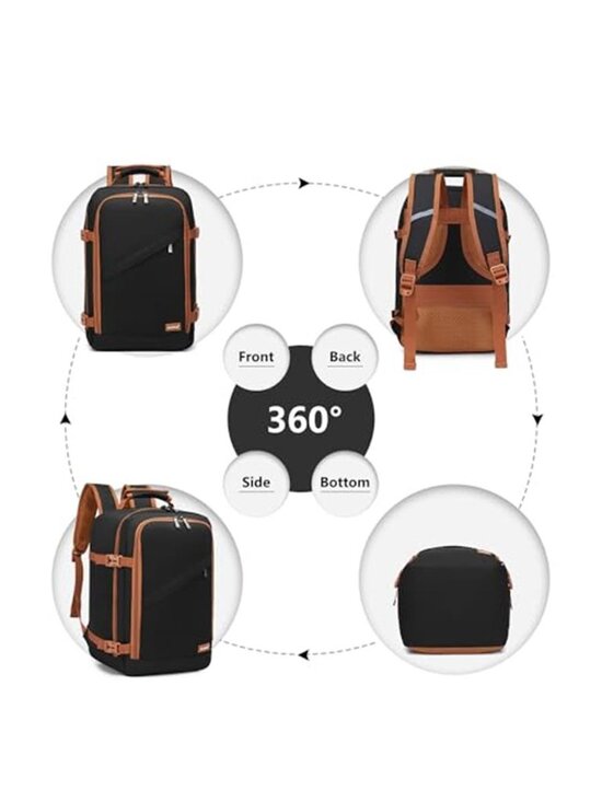 Carry On Backpack Under Seat Airline Approved Travel Daypack Waterproof 20L